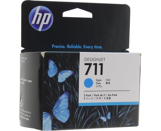 Купить Картридж HP для DesignJet T120/T520 HP 711 Cyan (CZ134A) 3шт по лучшей цене