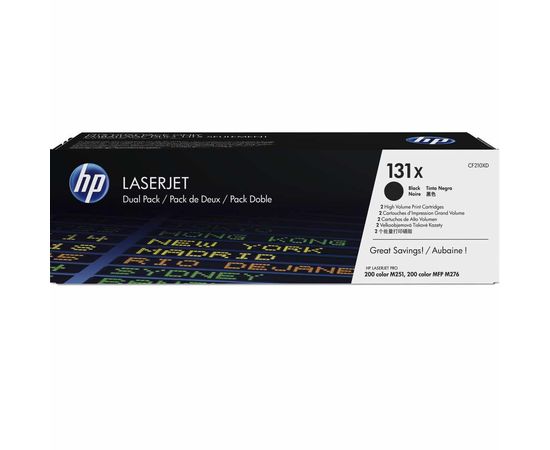 Купить Картридж тонерный HP 131X для HP CLJ M276n/M251n 2x2400 копий Black (CF210XD) двойная упаковка по лучшей цене