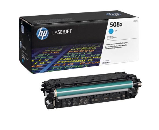 Купить Картридж тонерный HP 508X для Enterprise M552/553 9500 копий Cyan (CF361X) повышенной емкости по лучшей цене