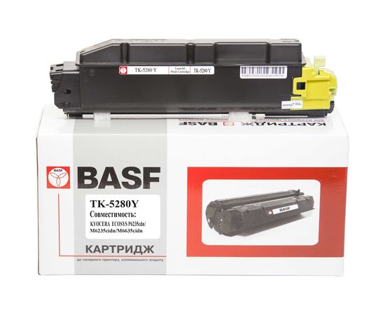 Купить Туба с тонером BASF для Kyoсera Mita ECOSYS P6235/TK-5280Y аналог 1T02TWANL0 Yellow (BASF-KT-TK5280Y) по лучшей цене