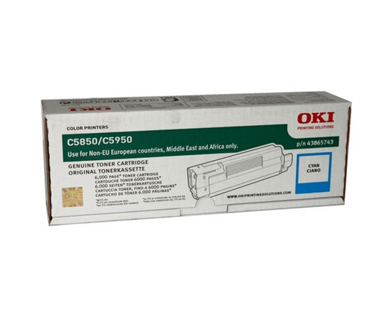 Купить Картридж тонерный OKI для C5850/C5950 6000 копий Cyan (43865743) по лучшей цене