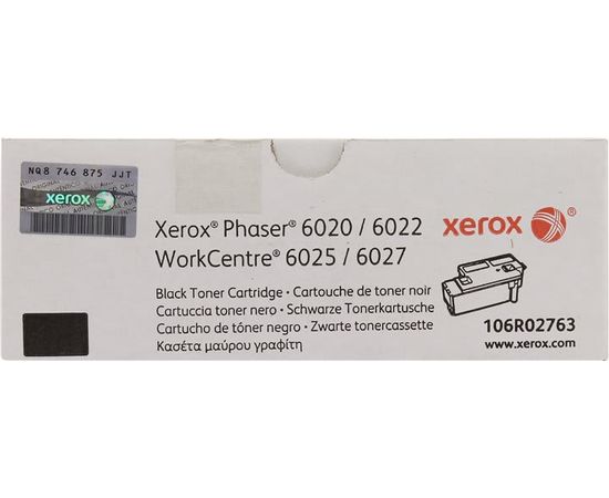 Купить Картридж тонерный Xerox для Phaser 6020/6022/WC6025/6027 2000 копий Black (106R02763) по лучшей цене