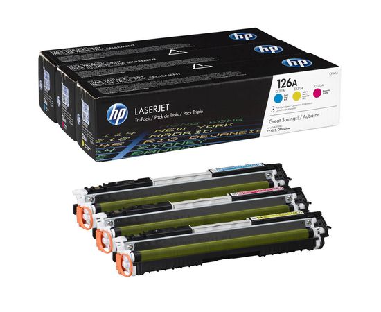 Купить Набор тонерных картриджей HP для CP1025/CP1025nw/M175a/M175nw 3x1000 копий (CF341A) Tri-Pack по лучшей цене
