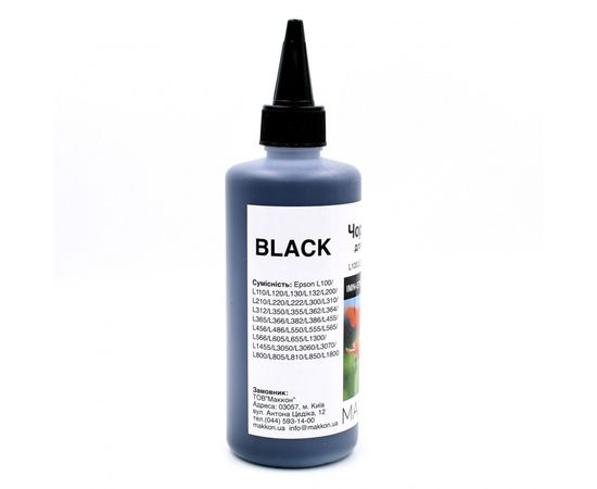 Купить чернила для Epson L100/L200/L300/L800 250 мл Makkon black по лучшей цене