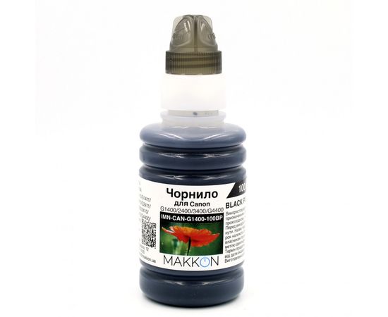 Купить чернила для Canon G1400/2400/3400/G4400 100 мл Makkon black pigment по лучшей цене