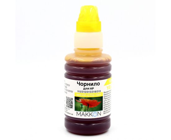Купить чернила для HP Ink Tank 115/310/315/318/319 100 мл Makkon yellow по лучшей цене