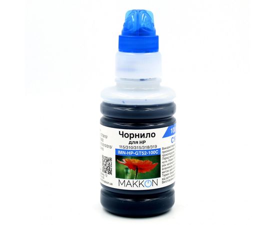Купить чернила для HP Ink Tank 115/310/315/318/319 100 мл Makkon cyan по лучшей цене