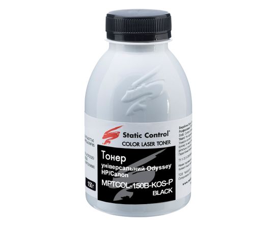 Купить тонер универсальный Odyssey HP/Canon 150г black (фасованный) Static Control по лучшей цене