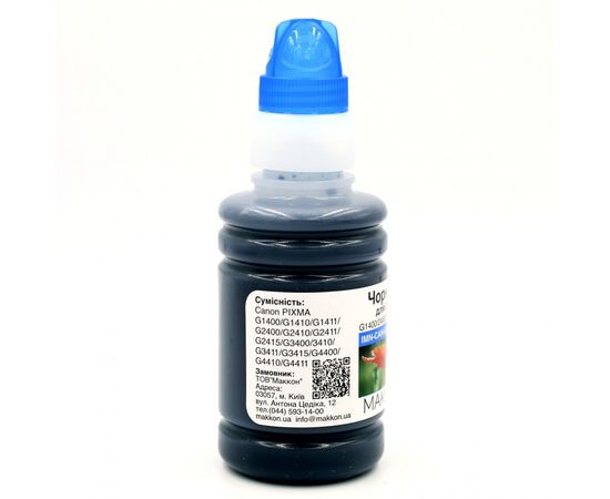 Купить чернила для Canon G1400/2400/3400/G4400 100 мл Makkon cyan по лучшей цене