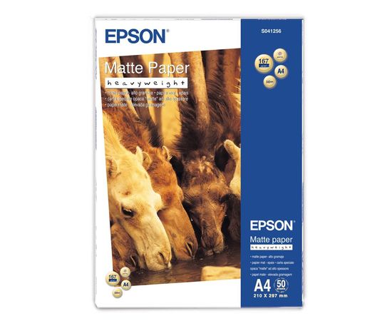 Купить Фотобумага Epson матовая 167г/м кв, A4, 50л (C13S041256) по лучшей цене