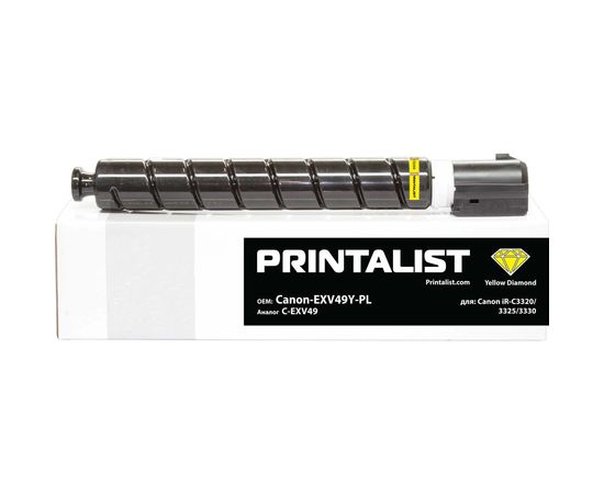 Купить Туба с тонером PRINTALIST для Canon iR-C3320/3325/3330 аналог C-EXV49 Yellow (Canon-EXV49Y-PL) по лучшей цене