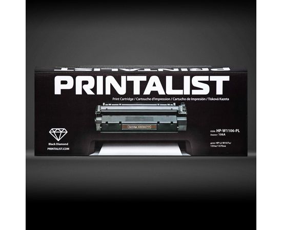 Купить Картридж Printalist HP LJ M107a/135w/137fnw, 106A Black (HP-W1106-PL) по лучшей цене