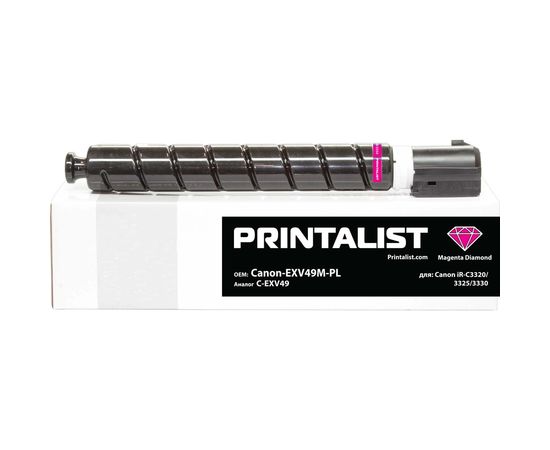 Купить Туба с тонером PRINTALIST для Canon iR-C3320/3325/3330 аналог C-EXV49 Magenta (Canon-EXV49M-PL) по лучшей цене