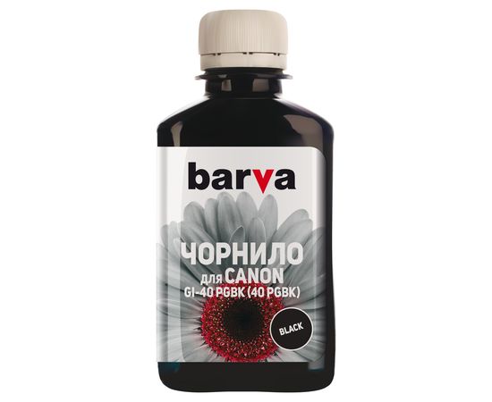 Купить Чернила Canon GI-40 PGBK специальные 180 мл, пигментные, черные пигмент Barva (CGI40-747) по лучшей цене