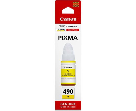 Купить Контейнер с чернилами Canon для Pixma G1400/G2400/G3400 GI-490Y Yellow (0666C001) по лучшей цене