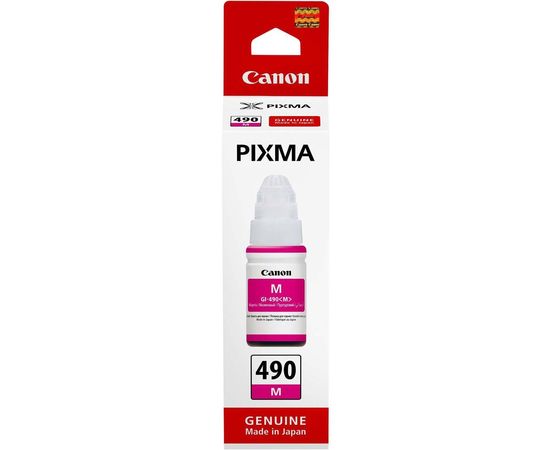 Купить Контейнер с чернилами Canon для Pixma G1400/G2400/G3400 GI-490M Magenta (0665C001) по лучшей цене