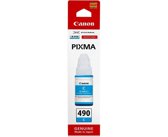 Купить Контейнер с чернилами Canon для Pixma G1400/G2400/G3400 GI-490C Cyan (0664C001) по лучшей цене