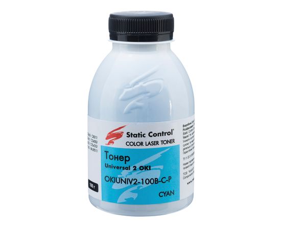 Купить тонер универсальный OKI 2 (Glossy) 100г cyan (фасованный) Static Control по лучшей цене