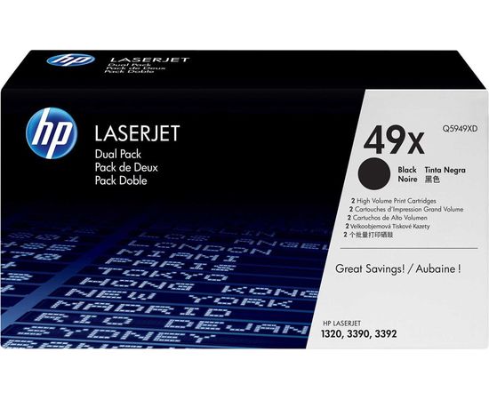 Купить Картридж HP LJ 49XD 1320/1160 Dual Pack (Q5949XD) по лучшей цене