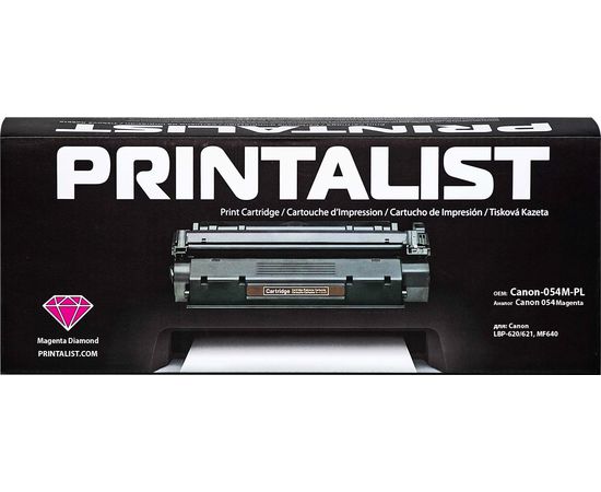 Купить Картридж тонерный PRINTALIST для Canon LBP-620/621, MF640 аналог Canon 054 Magenta (Canon-054M-PL) по лучшей цене