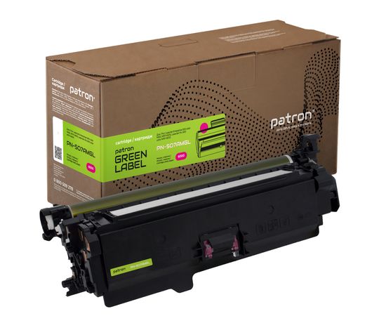 Купить Картридж совместимый HP 507A (CE403A) пурпурный Green Label Patron (PN-507AMGL) по лучшей цене