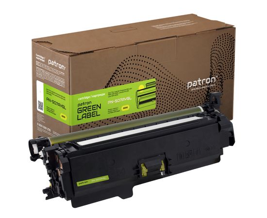 Купить Картридж совместимый HP 507A (CE402A) желтый Green Label Patron (PN-507AYGL) по лучшей цене