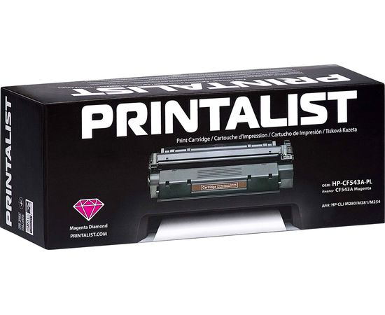 Купить Картридж тонерный PRINTALIST для HP CLJ M280/M281/M254 аналог CF543A Magenta (HP-CF543A-PL) по лучшей цене