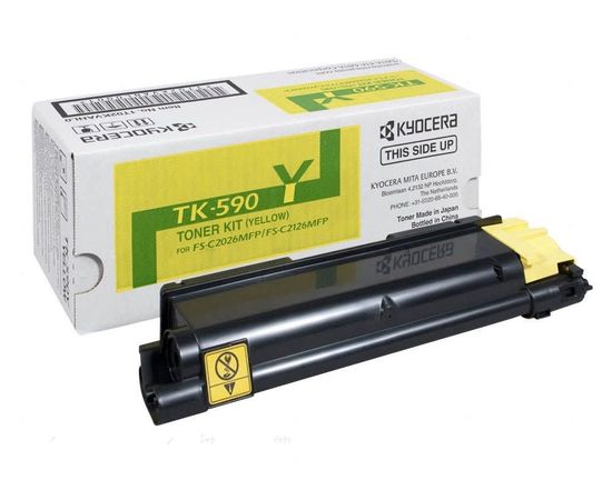 Купить Туба с тонером KYOCERA TK-590Y для FS-C2026/2126/5250 5000 копий Yellow (1T02KVANL0) по лучшей цене