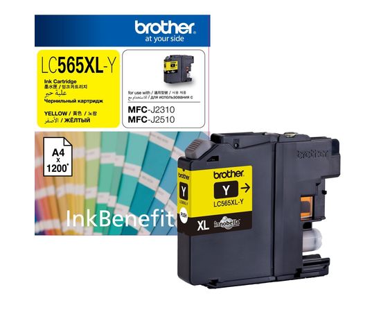 Купить Картридж Brother для MFC-J2310 Yellow (LC565XLY) по лучшей цене