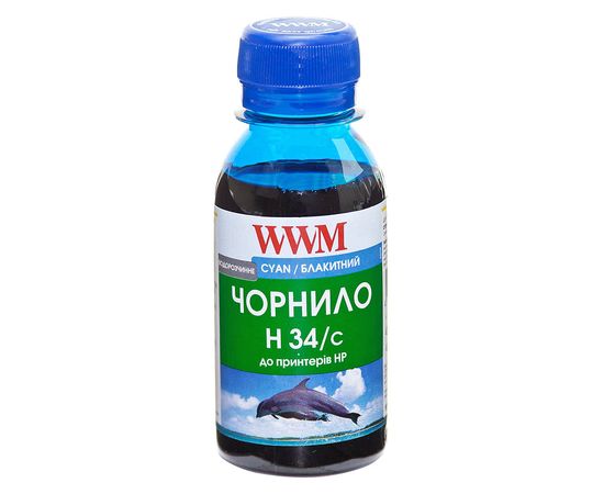 Купить Чернила WWM для HP №22/121/122 100г Cyan Водорастворимые (H34/C-2) по лучшей цене