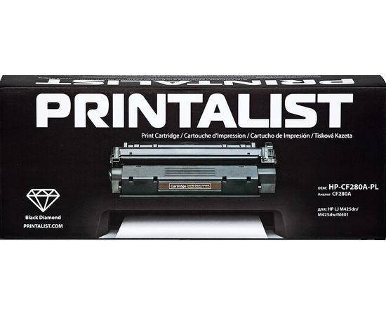 Купить Картридж тонерный PRINTALIST для HP LJ M425dn/M425dw/M401 аналог CF280A Black (HP-CF280A-PL) по лучшей цене