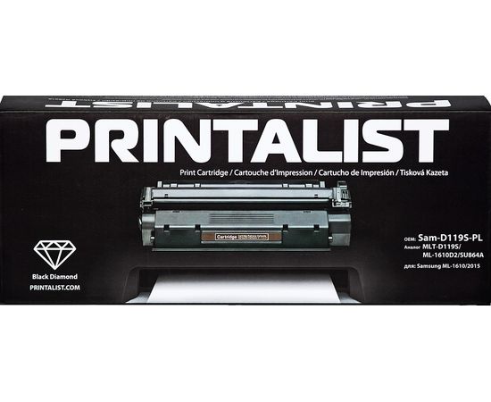 Купить Картридж тонерный PRINTALIST для Samsung ML-1610/2015 аналог MLT-D119S/ML-1610D2/SU864A Black (Sam-D119S-PL) по лучшей цене