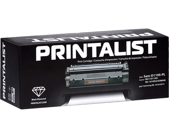 Купить Картридж тонерный PRINTALIST для Samsung ML-1610/2015 аналог MLT-D119S/ML-1610D2/SU864A Black (Sam-D119S-PL) по лучшей цене