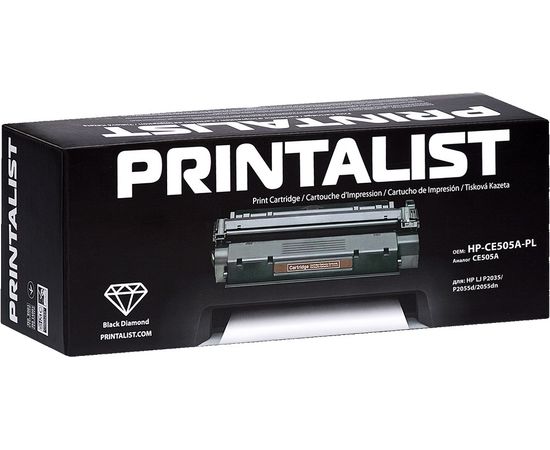 Купить Картридж тонерный PRINTALIST для HP LJ P2035/P2055d/2055dn аналог CE505A Black (HP-CE505A-PL) по лучшей цене
