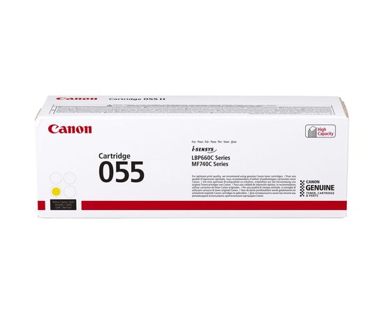 Купить Картридж тонерный Canon 055 для MF-742/744, LBP663/664 2100 копий Yellow (3013C002) по лучшей цене