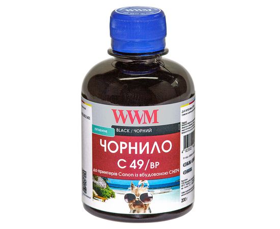 Купить Чернила WWM GI-490BK для Canon Pixma G1400/2400/3400 200г Black Пигментные (C49/BP) по лучшей цене