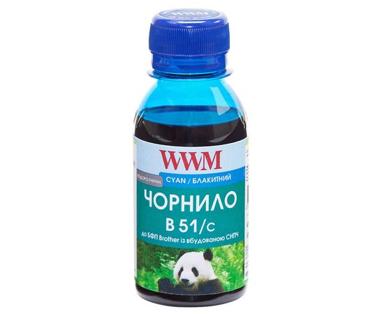 Купить Чернила WWM для Brother DCP-T300/T500W/T700W 100г Cyan Водорастворимые (B51/C-2) по лучшей цене