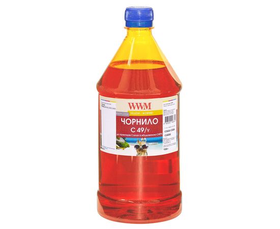 Купить Чернила WWM GI-490Y для Canon Pixma G1400/2400/3400 1000г Yellow Водорастворимые (C49/Y-4) по лучшей цене