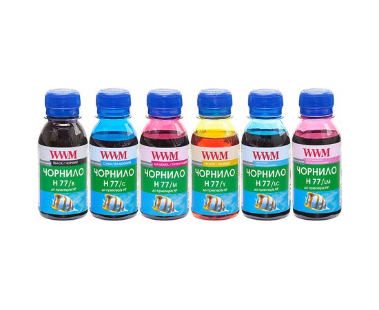 Купить Комплект чернил WWM для HP №177/85 Водорастворимые 6х100г B/C/M/Y/LC/LM (H77SET-6) по лучшей цене