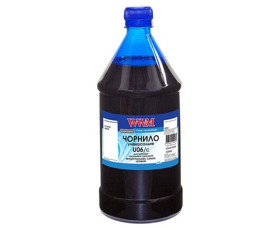 Купить Чернила WWM для Canon/HP/Lexmark 1000г Cyan Водорастворимые (U06/C-4) универсальные по лучшей цене
