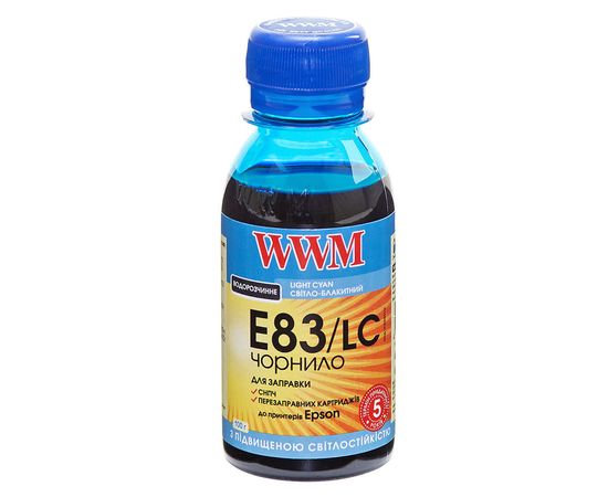 Купить Чернила WWM для Epson Stylus Photo T50/P50/PX660 100г Light Cyan Водорастворимые (E83/LC-2) светостойкие по лучшей цене