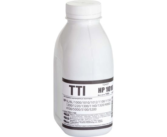 Купить Тонер TTI для HP LJ 1010/1200/P2015 бутль 100г Black (T102-1-100) по лучшей цене