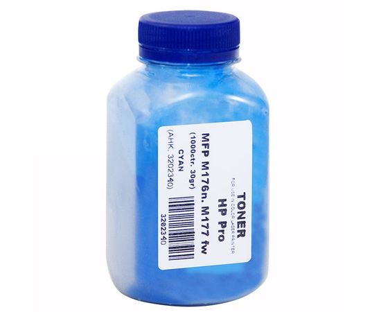 Купить Тонер+чип АНК для HP Pro MFP M176n/176fw ( тонер АНК, чип АНК) бутль 30г Cyan (3202340) по лучшей цене