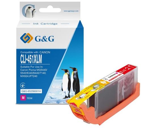 Купить Картридж G&G для Canon Pixma MG5440/MG6340/MG7240 аналог 6525B001 Magenta (G&G-6525B001H) по лучшей цене