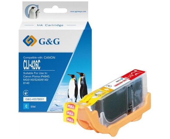 Купить Картридж G&G для Canon Pixma MG5140/MG5240/MG6140 CLI-426C аналог 4557B001 Cyan (G&G-4557B001) по лучшей цене