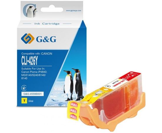 Купить Картридж G&G для Canon Pixma MG5140/MG5240/MG6140 CLI-426Y аналог 4559B001 Yellow (G&G-4559B001) по лучшей цене