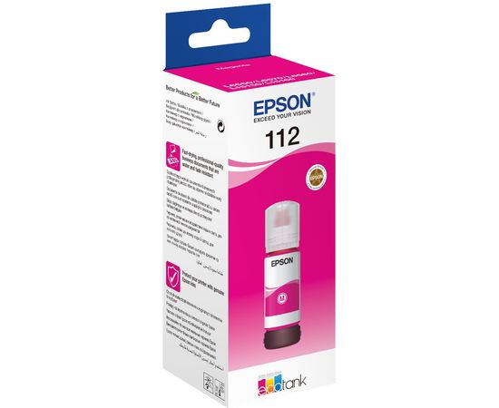 Купить Контейнер с чернилами Epson 112 EcoTank Pigment Magent ink (C13T06C34A) по лучшей цене