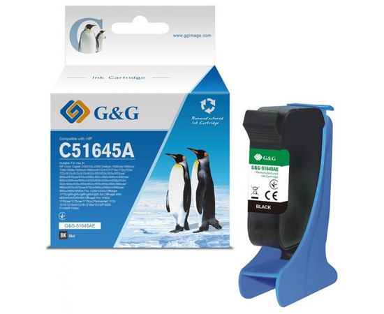 Купить Картридж G&G для HP No.45 DJ9xx/11xx/1220/G/T/R/P1000 Black (G&G-51645AE) по лучшей цене