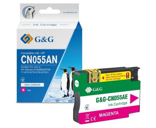 Купить Картридж G&G для HP Officejet 6700 Premium HP 933XL Magenta (G&G-CN055AE) по лучшей цене