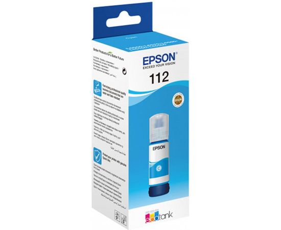 Купить Контейнер с чернилами Epson 112 EcoTank Pigment Cyan ink (C13T06C24A) по лучшей цене